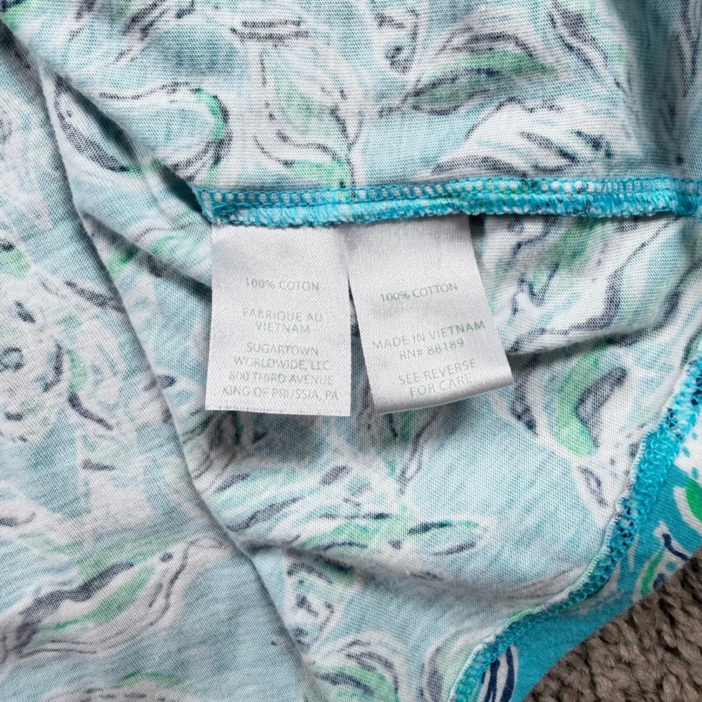 Lilly Pulitzer Tropical Cotton Jersey Dress Large Resortwear vacation coastal - Picture 6 of 10